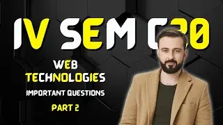 Diploma IV Sem Important Questions || Web Technologies Diploma C20 #diploma #sbtet #apdiplomac20