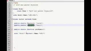 self and parent keywords in php oop