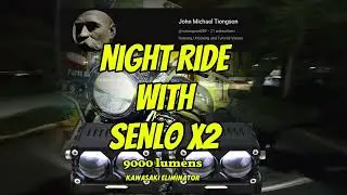 Night ride using SENLO X2 9000Lux shared video by sir JM