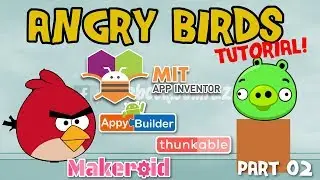 App Inventor 2 Angry Birds 😱 game app tutorial part 02 | azaotl