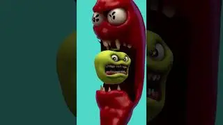 ❤💜 Toothy apple vs cannibal pepper 💙💚 Trend TikTok 