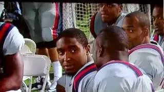 Ole Miss football player celebrating a lack of focus..