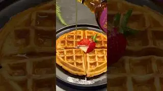 fluffy protein waffle 🧇🍓 | #healthylifestyle #healthyrecipes