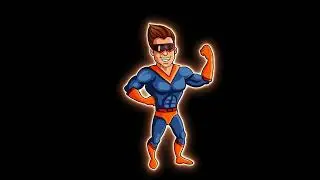 Strong super hero man