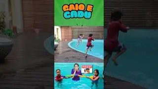 REGRAS DE CONDUTA NA PISCINA COM UMA NOVA IRMÃ #shortsvideo #shorts #piscina