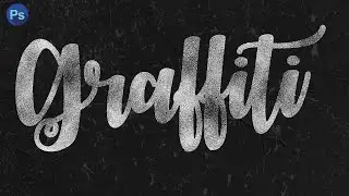 HOW TO CREATE SPRAY PAINT TEXT EFFECT | graffiti effect photoshop tutorial