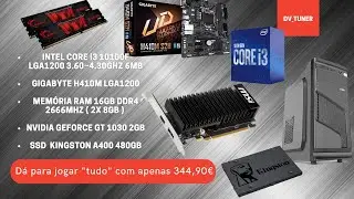 Montei um PC Gaming por apenas 344,90 Euros 🔥 Intel Core i3 / 16GB DDR4 / GeForce Nvidia GT 1030