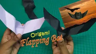 How to Make an Easy Origami Flapping Bat in 3 minutes | Paper Flapping Bat for Kids