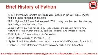 5 Brief History Of Python