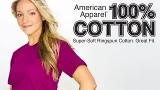 Custom American Apparel 2001 T Shirt on a Girl (100% Cotton)