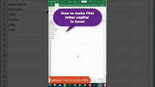 How make first letter capital from lowercase in Excel 