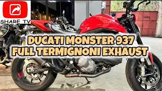 Ducati Monster 937 With FULL TERMIGNONI EXHAUST SYSTEM SOUND CHECK @sharetvph