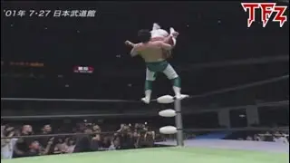 Misawa hits an Avalanche Tiger Driver!