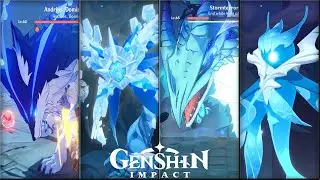 Genshin Impact - RA42 Stormterror Dvalin LVL 70 vs Wolf King Boss LVL 80 Gameplay - PC