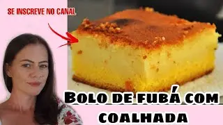 Como fazer um BOLO de fubá com coalhada muito rápido e simples
