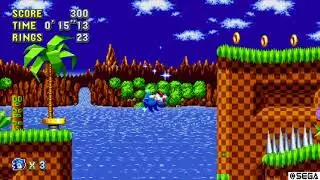 Sonic Mania Green Hill Zone Act 1 Giant Ring Location 1 [Easy Super Sonic]