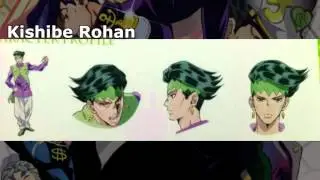 JoJo's Diamond is Unbreakable Anime - Character Designs (Josuke, Okuyasu, Koichi, Rohan, Jotaro)
