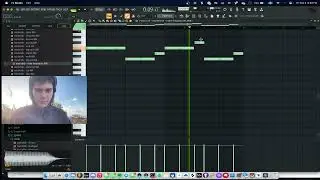 making an ambient beat by the ocean