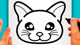 DISEGNI FACILI! COME DISEGNARE UN GATTO KAWAII (VIDEO DI DISEGNI)