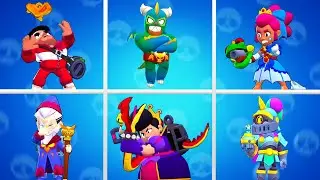 Brawl Stars - all new skins winning and losing pose | анимация поражения и победы всех новых скинов