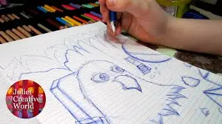 THE ELDER. Sketchbook stories. Parrothead cave explorer. how to draw illustration in sketchbook.