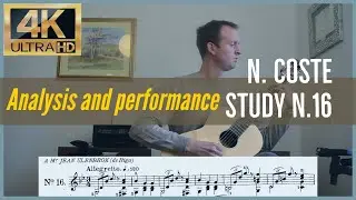 Napoleon Coste, study n. 16 op. 38. Analysis and Performance. (SUB ITA)