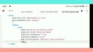 How to Add Checkbox in Options Menu 