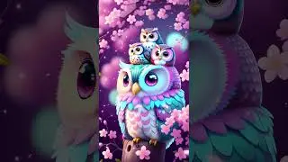 Cherry flowers pink woods owl mothers day