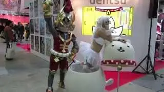 【AnimeJapan 2014】妖怪ウォッチ　エメラルニャン　と　今年もはこいりねこ　の中からおねえさんが