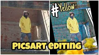 Picsart editing in yellow theme