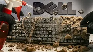 Cleaning a Forgotten Dell Computer Gaming Keyboard -  Satisfying Deep Clean | Change Cleaning ASMR