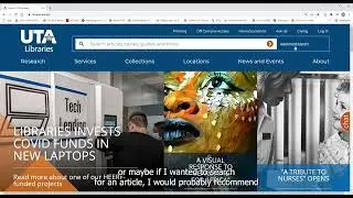 Using the Search Bar on the UTA Libraries Website | UTA Libraries