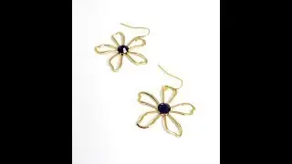 🌺Boucles d'oreilles fleurs dorées 🌺🌺