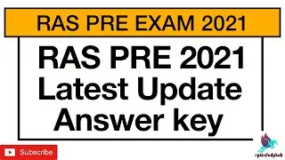| RAS Pre 2021 Latest Update | RAS 2021 Latest khabar | RAS Exam Latest News |
