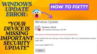 How To Fix Windows Update Error 
