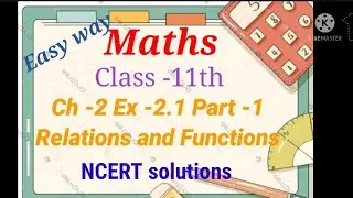 Chapter 2 Exercise 2.2 ( Part -1 ) Relations and Functions Class 11 Maths Ncert