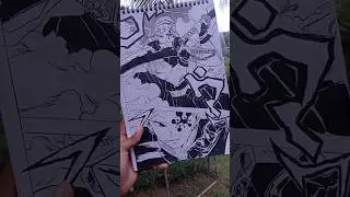 Drawing manga panels untill I get famous ✨ day 15❤️ #art #mangapanels #manga #demonslayer #shorts