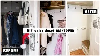 DIY entryway closet makeover on the budget | If Only April