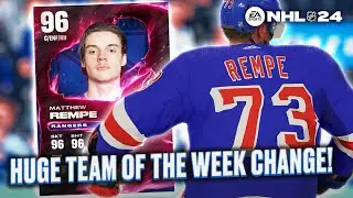 HUGE CHANGE TO TEAM OF THE WEEK IN NHL 24 HUT!