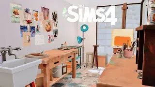 TINY ARTIST STUDIO APARTMENT | Speed Build | CC+ | The Sims 4