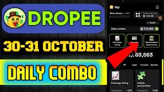 30-31October Dropee App Daily Combo 💯🔥| Earn DRP TOKEN 379000✅ | Reward Increase