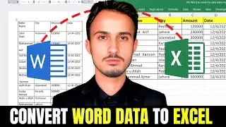 How to Convert Word Data to Excel | Ms word to Excel 