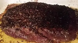 Cooking A Flat Iron Steak With Herbs And Garlic