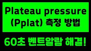 Plateau pressure (Pplatt) 측정 방법