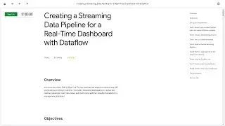 Lab : Creating a Streaming Data Pipeline for a Real Time Dashboard with Dataflow