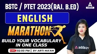 Marathon Class / PTET 2023 English Most Important Questions by Arti mam