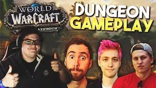 THIS IS AMAZING! WoW: Battle for Azeroth ALPHA DUNGEON GAMEPLAY ft. Sodapoppin, Asmongold, Hogman.