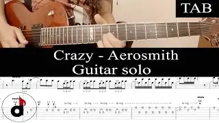 CRAZY - Aerosmith (Joe Perry): SOLO guitar cover + TAB