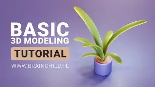 FULL TUTORIAL - 3D Modeling Basic PLANT in Blender 3.0 (High Poly Model)