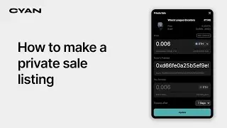 How to make a private sale listing